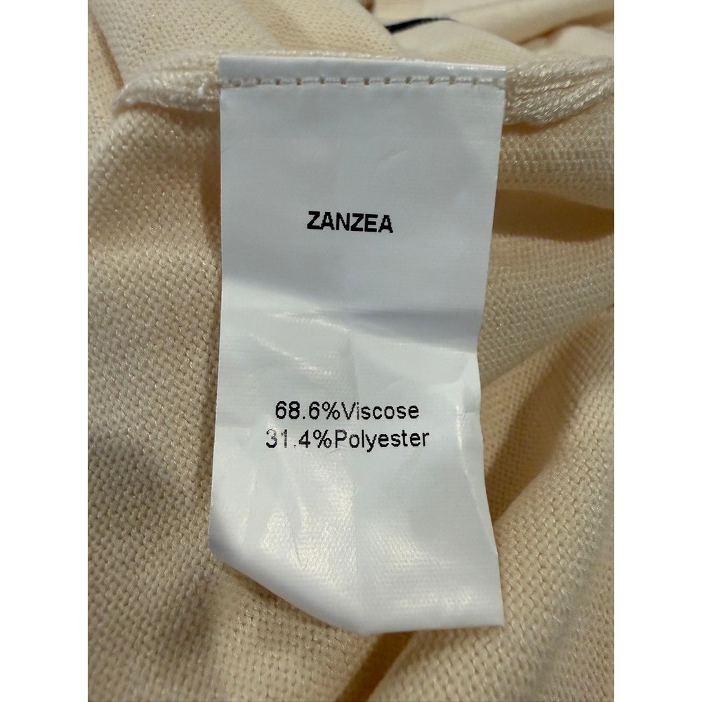 Zanzea Knit Shorts Set Womens Large Cream Black Stripe NWT Sporty - Picture 5 of 7